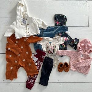 Large 0-3 month bundle 9 pieces